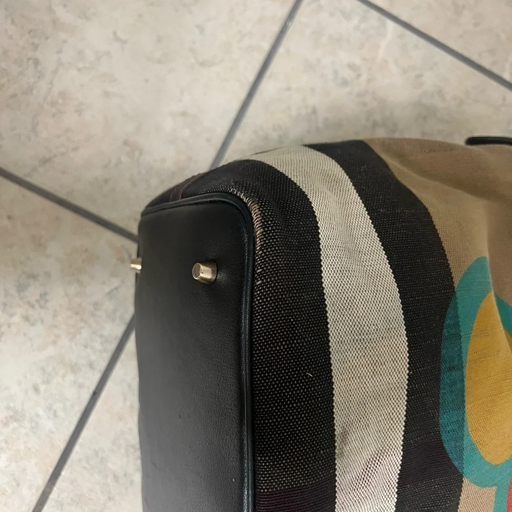 Burberry  Canvas Mega Check Medium Ashby Pop Elements Hobo Handbag - Picture 6 of 14